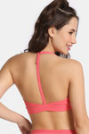 Rosaline Double Layered Non Wired Medium Coverage Bralette - Sunkist Coral — thumbnail 2